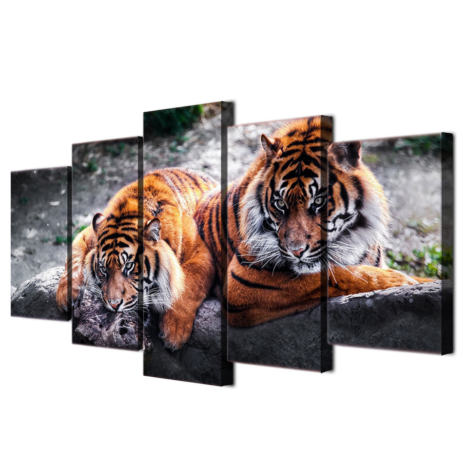 Wall Art Canvas Painting Style Wall Pictures 5 Panel Animal Two Tiger Landscape For Living Room Modern Decoration Paintings No Frame
Wall Art Canvas Painting Style Wall Pictures 5 Panel Animal Two Tiger Landscape For Living Room Modern Decoration Paintings No Frame