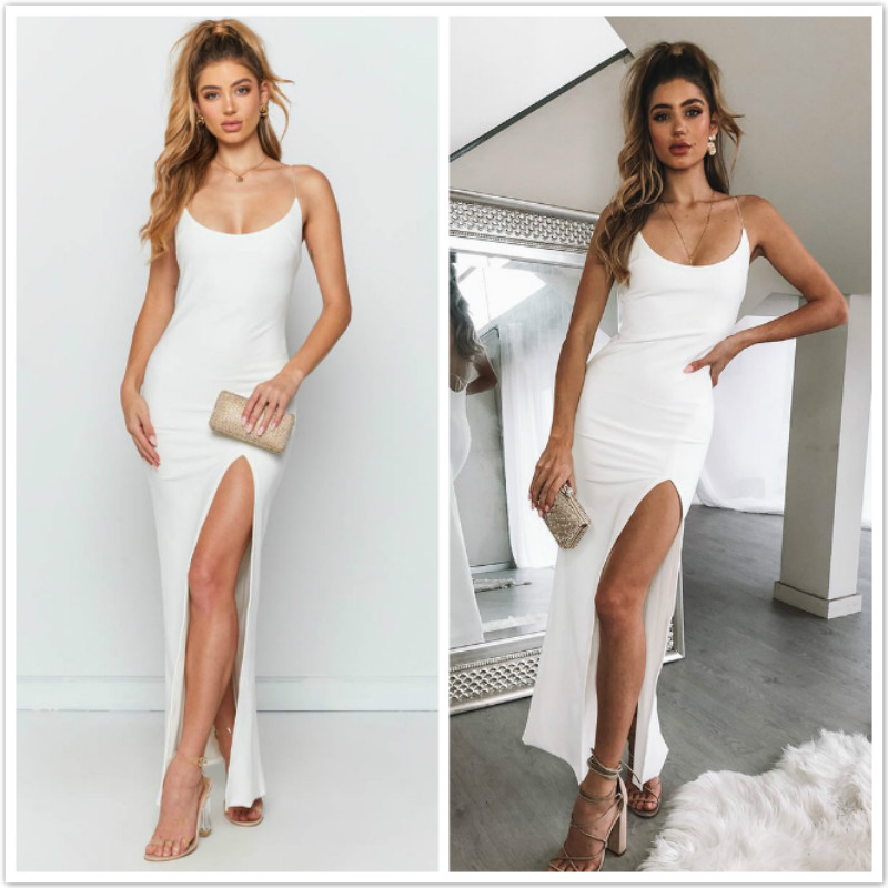 Sexy Open Back Bandage Bodycon Summer Slim Evening Party Female Dress Solid Color Stitching Split Nightclub Long Dress, Blue
Sexy Open Back Bandage Bodycon Summer Slim Evening Party Female Dress Solid Color Stitching Split Nightclub Long Dress, Blue