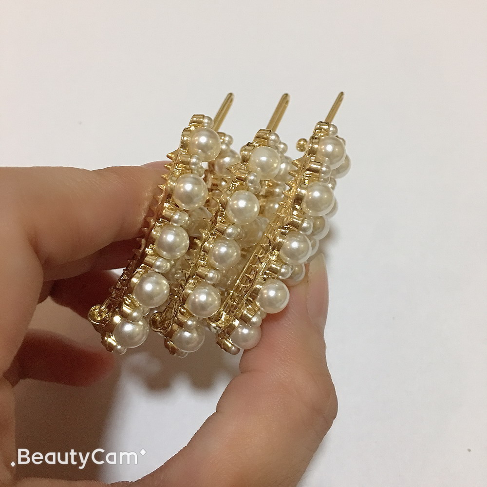 4.5X3CM Fashion Pearl alloy barrettes frog clip letter hair clips for ladies favorite hairpins headdress Jewelry Accessories vip gifts