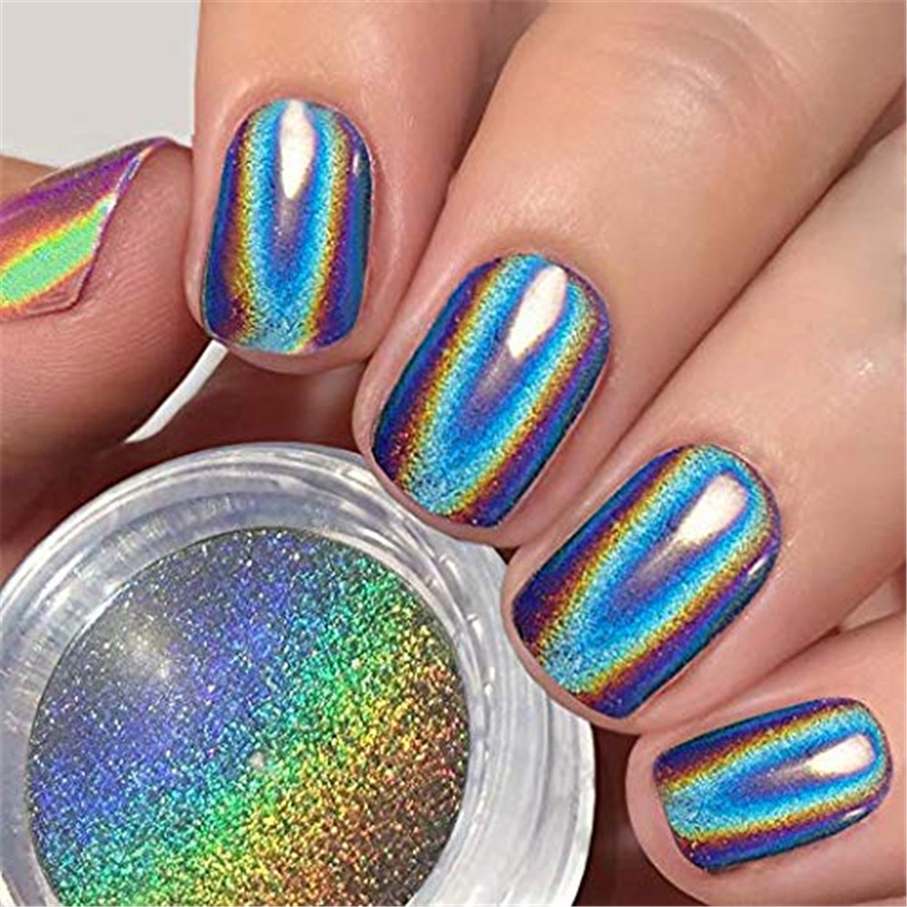 2pcs Holographic Powder Holosexual Salon Nails Pigment Unicorn Mirror Chrome Gel Nail Polish Powder Laser Dust for Nail, Silver;gold
2pcs Holographic Powder Holosexual Salon Nails Pigment Unicorn Mirror Chrome Gel Nail Polish Powder Laser Dust for Nail, Silver;gold