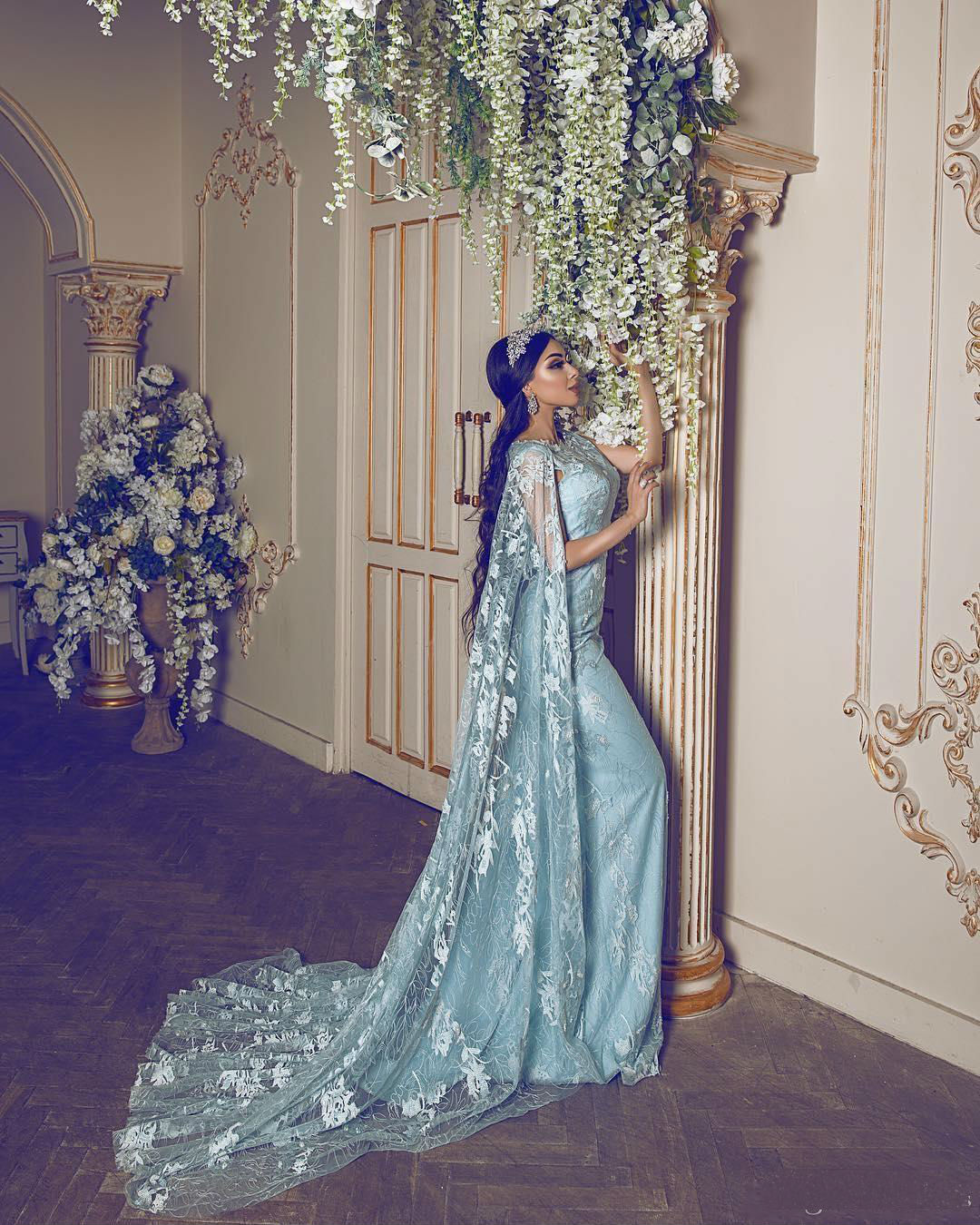 Elegant Arabic Mermaid Prom Dresses 2019 Plus Size Lace Applique Evening Gowns With Wrap Sweep Train Cocktail Party Dresses robes de soirée