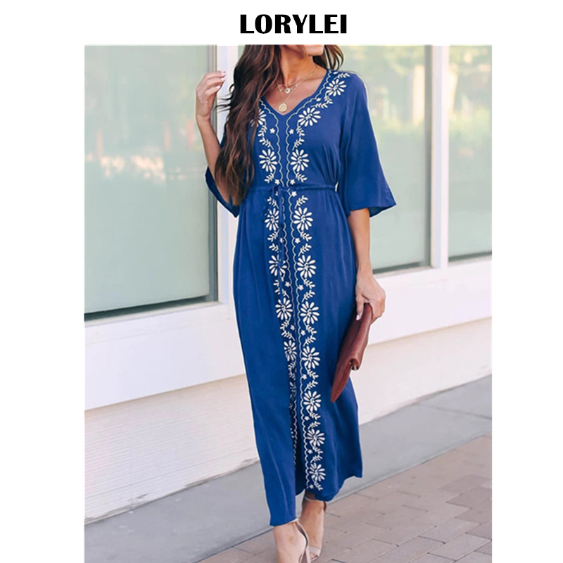 2020 Bikini Cover Ups Bohemian Embroidered Elegant Long Summer Beach Dress Blue Cotton Tunic Women Beachwear Robe de plage Q925, Q944-q925
2020 Bikini Cover Ups Bohemian Embroidered Elegant Long Summer Beach Dress Blue Cotton Tunic Women Beachwear Robe de plage Q925, Q944-q925