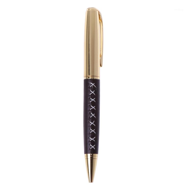 Faux Leather Design 0.7mm Blue Ink Ballpoint Pen Office School Supply Student1, Gold + brown
Faux Leather Design 0.7mm Blue Ink Ballpoint Pen Office School Supply Student1, Gold + brown