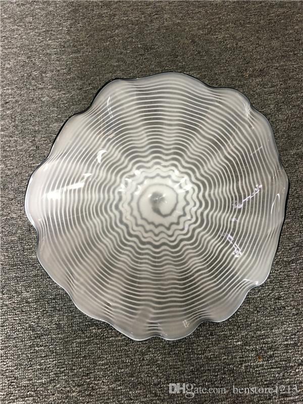 Creative Murano Glass Plates Floor Lamps Flower Design Glass Art Sculpture Standing Lamp Hot Sale Modern Decor in White Color