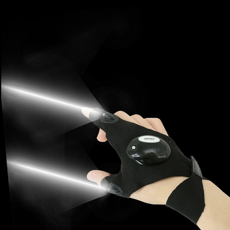 Auto Repair Kits LED Finger Gloves Night Car Motorcycle Tools Work Outdoors Fishing Survival Tool Creative Hiking Lighting Glove