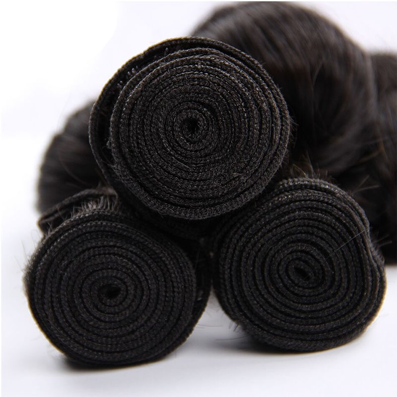 Brazilian Virgin Human Hair Extensions 10-30inch Loose Wave Bundles 3 Pieces/lot Hair Wefts Natural Color Curly