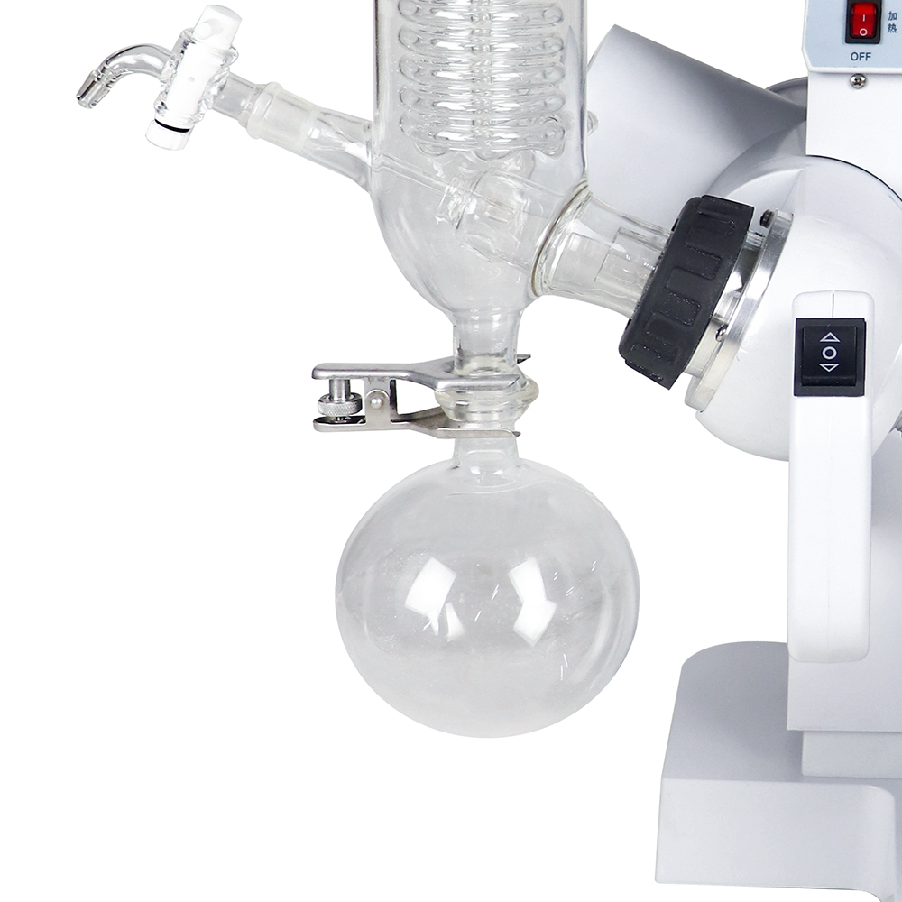ZZKD Lab Supplies 2L Rotary Evaporator Rotavap with Digtal Lift Water Bath 0-120rpm 110V For Vacuum Distillation