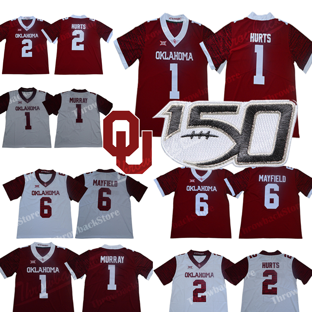 #1 Jalen Hurts Oklahoma Sooners Jersey Murray Baker Mayfleld Adrian Peterson Samaje Perine NCAA College printing Style Football Jerseys, As photo
#1 Jalen Hurts Oklahoma Sooners Jersey Murray Baker Mayfleld Adrian Peterson Samaje Perine NCAA College printing Style Football Jerseys, As photo