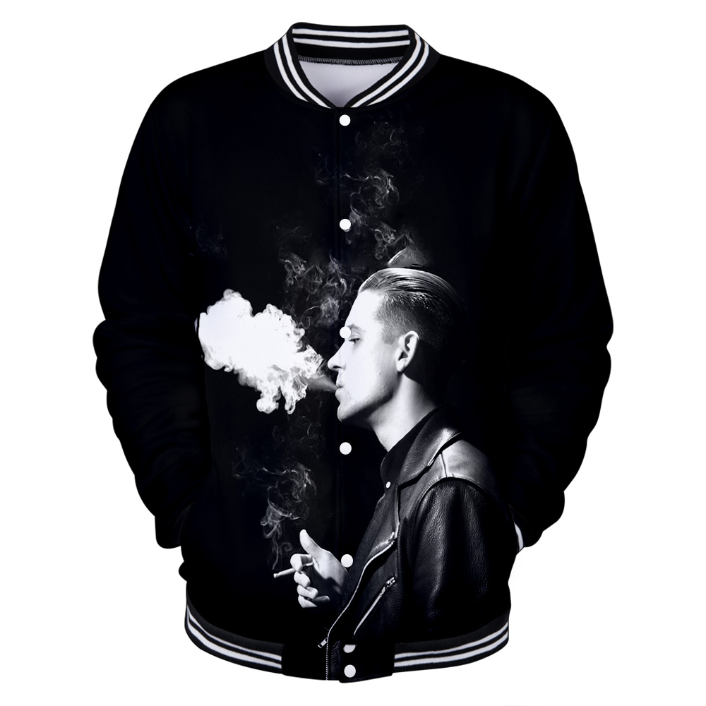 Handsome 3D Print Hot Popular Rapper G-Eazy Black Jacket Men/Women Classic Coolest 3D Smoking Handsome G Eazy Baseball Jacket
Handsome 3D Print Hot Popular Rapper G-Eazy Black Jacket Men/Women Classic Coolest 3D Smoking Handsome G Eazy Baseball Jacket