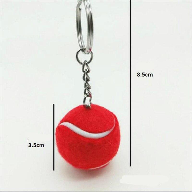 20pcs/Lot 3.5cm Tennis Creative Keychains For Bag Hanging Key Holder Metal Alloy Key Chains Key Ring Souvenir Gifts Wholesale