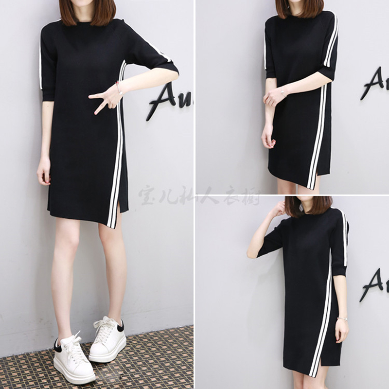 Fashion summer five-point sleeve woman dress casual knee-length women' asymmetric skirt red black bicolor clothing wholesale
Fashion summer five-point sleeve woman dress casual knee-length women' asymmetric skirt red black bicolor clothing wholesale
