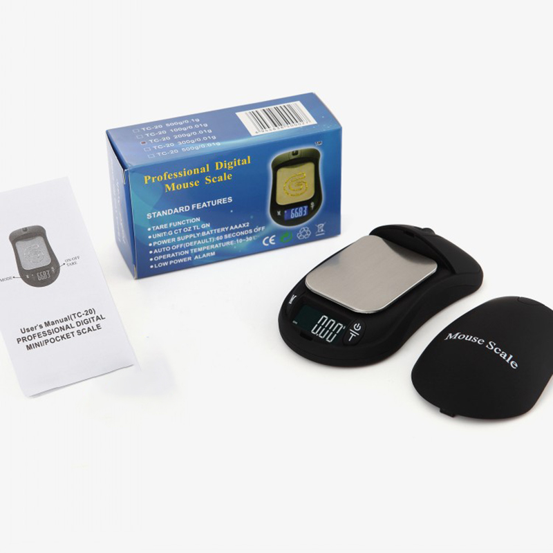 Mini Mouse Type Electronic Scales Portable Jewelry Scale High Precision Pocket Baking Scales Weighing Scalees 200g/0.01g