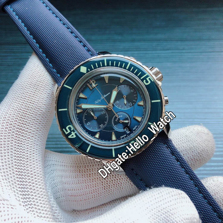 New Fifty Fathoms 50 Fathoms 5085FB-1140-52 Chronographe Flyback Miyota Quartz Chronograph Mens Watch Blue Dial Steel Case Nylon Strap Watch, Waterproof service
New Fifty Fathoms 50 Fathoms 5085FB-1140-52 Chronographe Flyback Miyota Quartz Chronograph Mens Watch Blue Dial Steel Case Nylon Strap Watch, Waterproof service