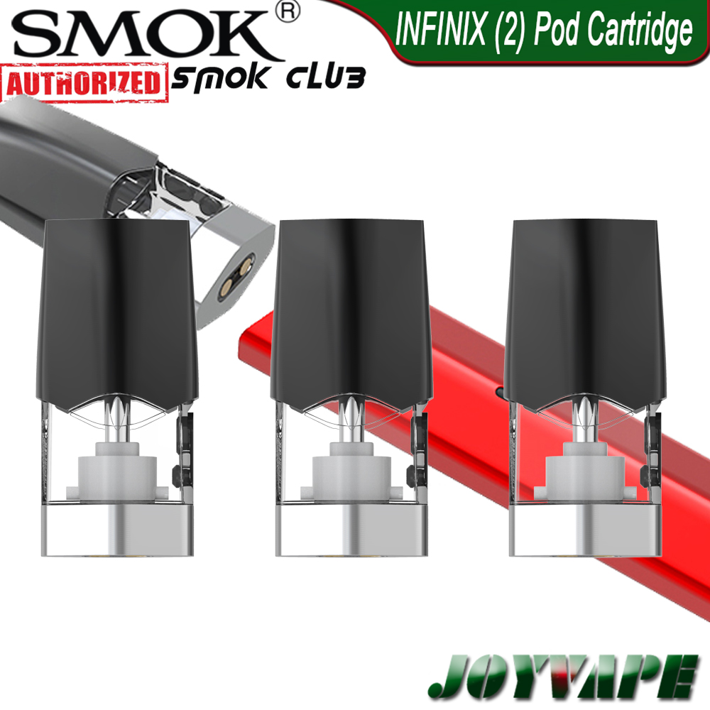 SMOK Infinix 2 & Infinix Pod Cartridge 2ml Replacement Pod Cartridges for Infinix (2) Kit Air-driven Side Refilling 3PCS/Pack
SMOK Infinix 2 & Infinix Pod Cartridge 2ml Replacement Pod Cartridges for Infinix (2) Kit Air-driven Side Refilling 3PCS/Pack