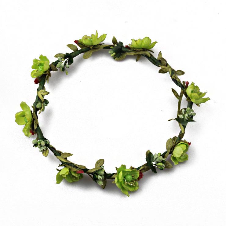 Beach Summer Flower Wreath Garland Crown Festival Wedding Bridal Bridesmaid Floral Headband BOHO Headdress Headpiece Hair Accessories