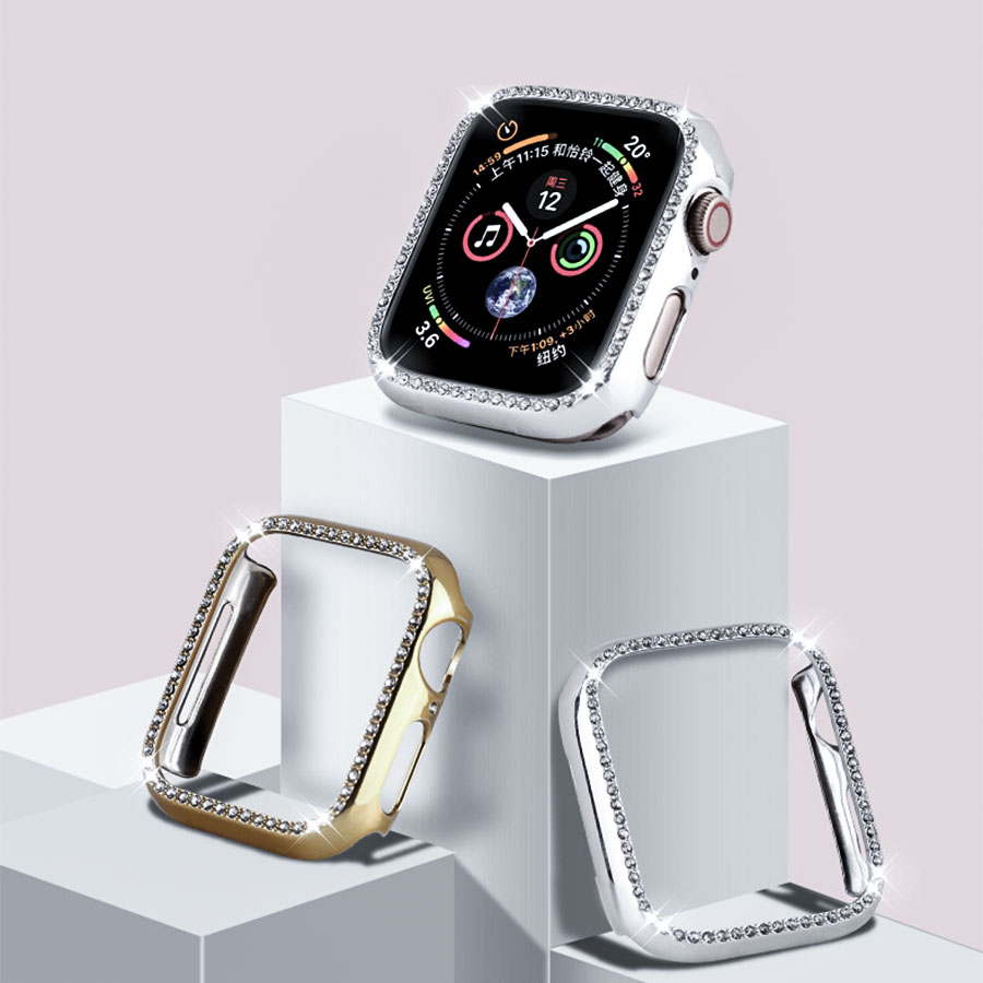 Crystal Bumper Rhinestone Protector Cover For Apple Watch 38mm 44mm Diamond PC Plated Watch Case For iWatch Series 4/3/2/1 40mm 42mm
Crystal Bumper Rhinestone Protector Cover For Apple Watch 38mm 44mm Diamond PC Plated Watch Case For iWatch Series 4/3/2/1 40mm 42mm