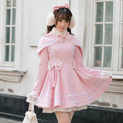 Princess sweet lolita coat Candy rain winter Japanese sweet slim wool coat long sleeved cloak Lovely girl wind C22CD7250, Pink
Princess sweet lolita coat Candy rain winter Japanese sweet slim wool coat long sleeved cloak Lovely girl wind C22CD7250, Pink