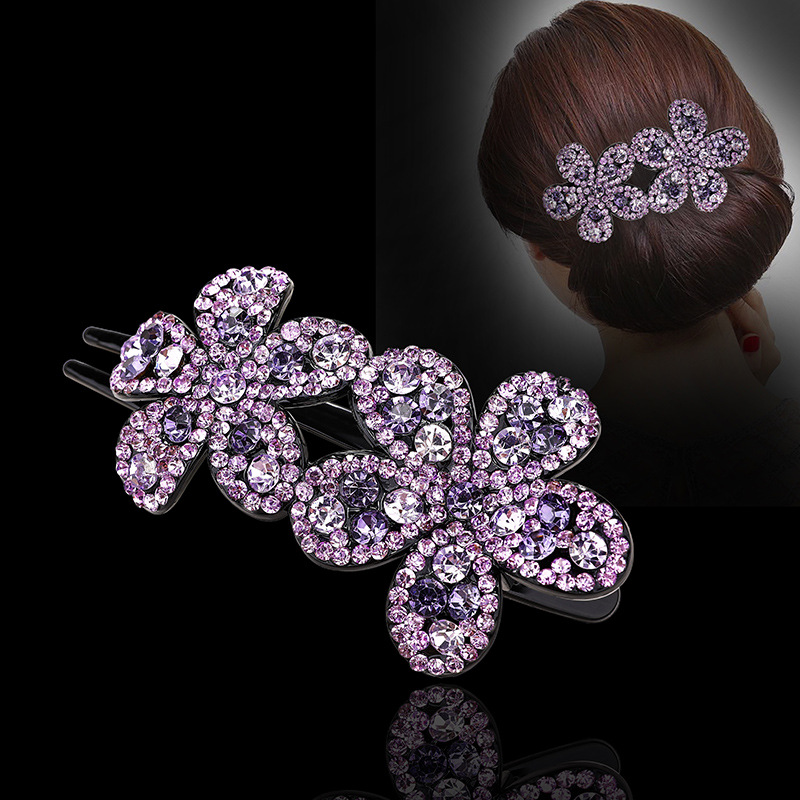 AWAYTR Fashion Flower Rhinestone Hairpin For Women Duckbill Clip Large Disk HairClips Ladies Headdress Daily Girls Headwear
AWAYTR Fashion Flower Rhinestone Hairpin For Women Duckbill Clip Large Disk HairClips Ladies Headdress Daily Girls Headwear