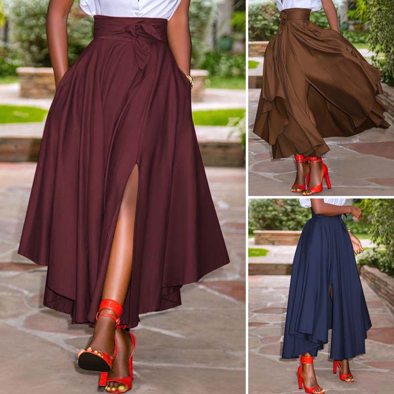 S-5XL Vintage Zipper Long Maxi Skirts ZANZEA Wome Summer High Waist A-line Skirt Solid Irregular Beach Faldas Saia, Black
S-5XL Vintage Zipper Long Maxi Skirts ZANZEA Wome Summer High Waist A-line Skirt Solid Irregular Beach Faldas Saia, Black