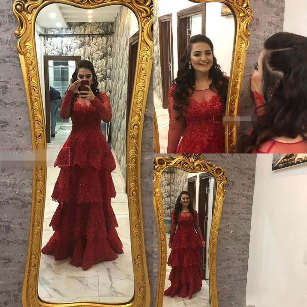 Long Sleeves Prom Dresses Jewel Neck Tiered Skirts Lace Appliques Mermaid Formal Evening Dresses robes de soirée, Green
Long Sleeves Prom Dresses Jewel Neck Tiered Skirts Lace Appliques Mermaid Formal Evening Dresses robes de soirée, Green