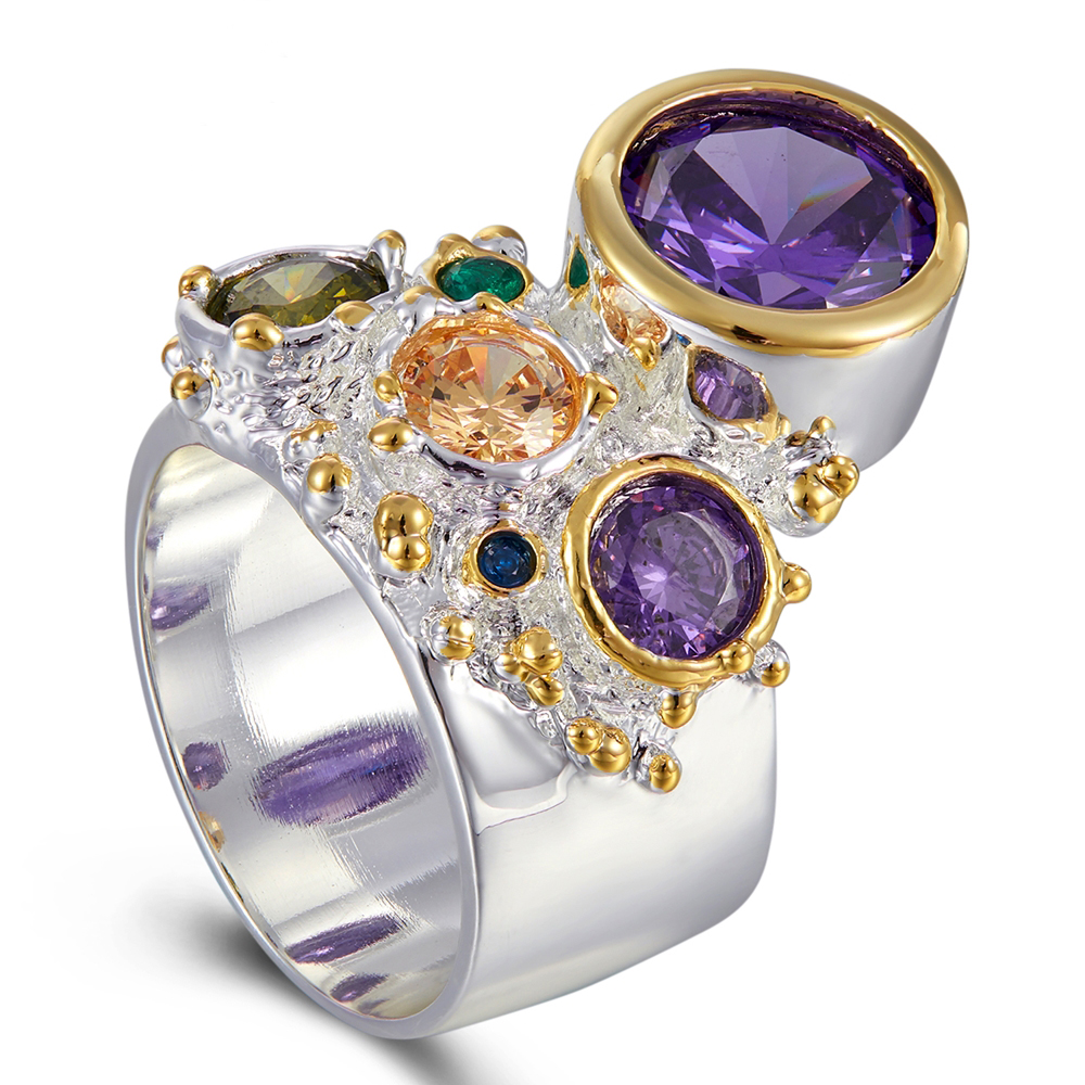 Fashion Purple Multi Zirconia Silver color Ring Trendy Jewellery Beautiful Luxury Finger Rings New Jewelry for women
Fashion Purple Multi Zirconia Silver color Ring Trendy Jewellery Beautiful Luxury Finger Rings New Jewelry for women