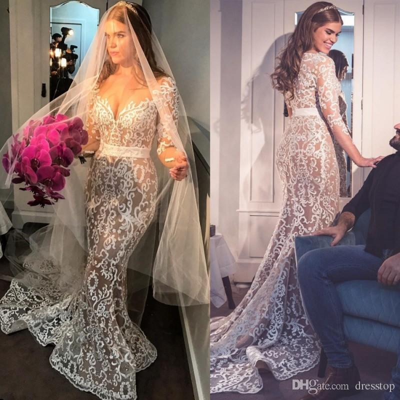 Gorgeous Boho Mermaid Wedding Dresses Sheer Bateau Neck Long Sleeves Plus Size Bridal Gowns Sweep Train Lace Country Wedding Dress, White
Gorgeous Boho Mermaid Wedding Dresses Sheer Bateau Neck Long Sleeves Plus Size Bridal Gowns Sweep Train Lace Country Wedding Dress, White