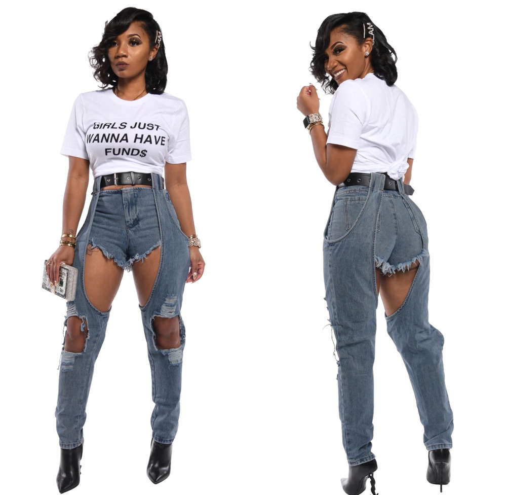 Ladies Stretch Ripped Sexy Skinny Jeans Womens High Waisted Slim Fit Denim Pants Slim Denim Straight Biker Skinny Ripped Jeans 889, Baby blue
Ladies Stretch Ripped Sexy Skinny Jeans Womens High Waisted Slim Fit Denim Pants Slim Denim Straight Biker Skinny Ripped Jeans 889, Baby blue