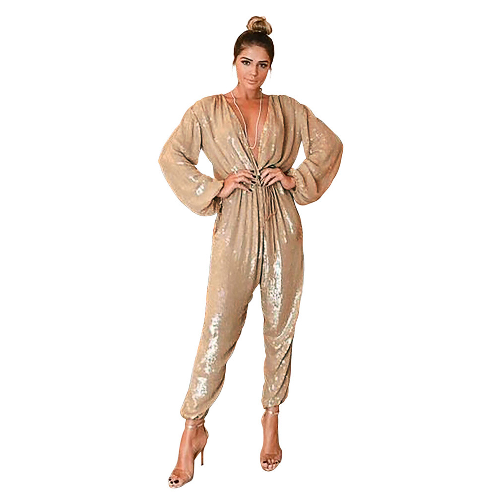 INS Amazon Elegant Deep Plunge Sequin Womens Jumpsuits & Rompers Womens New Winter Solid Color High-Waist Loose-Fit Pants Sale, Apricot
INS Amazon Elegant Deep Plunge Sequin Womens Jumpsuits & Rompers Womens New Winter Solid Color High-Waist Loose-Fit Pants Sale, Apricot