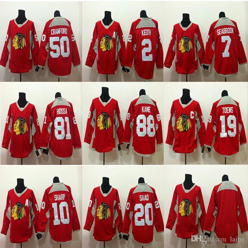 Chicago Blackhawks Red training Jersey Ice Hockey Jerseys 88 Patrick Kane 19 Jonathan 2 Keith Sharp 50 Crawford hockey Jerseys, Black;red
Chicago Blackhawks Red training Jersey Ice Hockey Jerseys 88 Patrick Kane 19 Jonathan 2 Keith Sharp 50 Crawford hockey Jerseys, Black;red