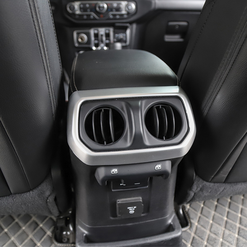 Car Rear Exhaust Vent Decorative Cover Silver For Jeep Wrangler JL 2018 Factory Outlet High Quatlity Auto Internal Accessories