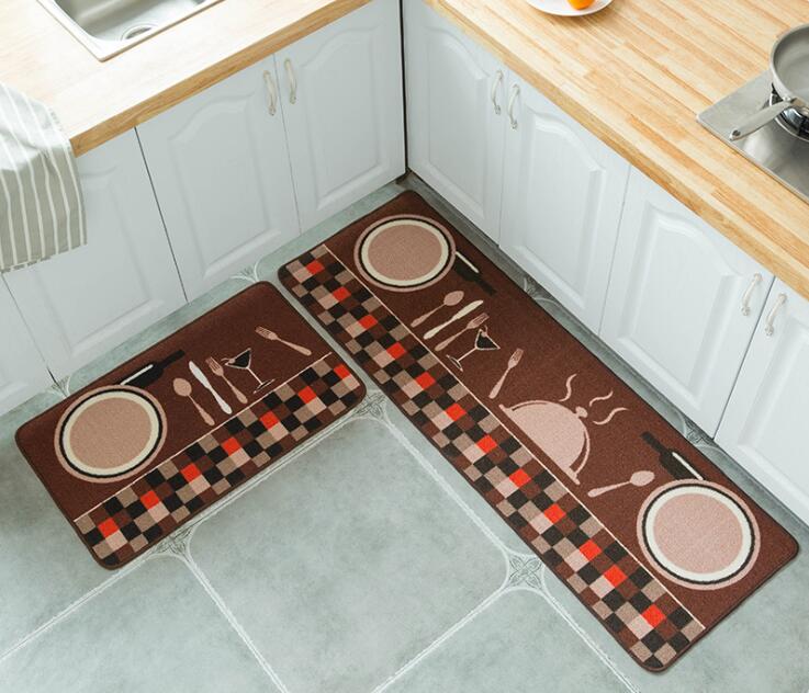 Kitchen Mat Bathroom Doormat Floor Mat Anti-slip Water Absorption Carpet Kitchen Floor Mat Carpet Toilet Rug Porch Door