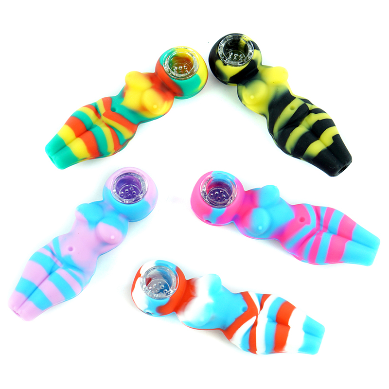 Heat resistant Sexy woman smoking pipe FDA Silicone Dab Rig Glass Bong Recycler Water Pipes Oil Rigs portable and unbreakable 4.1 inch
Heat resistant Sexy woman smoking pipe FDA Silicone Dab Rig Glass Bong Recycler Water Pipes Oil Rigs portable and unbreakable 4.1 inch