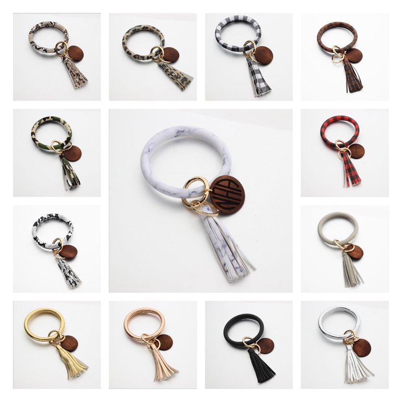 Leather bracelet Key ring tassel personalized wood disc pendant Bracelet Keychain Girls Wrist Pendant 13 Colors BBA17, 13 colors;pls remark
Leather bracelet Key ring tassel personalized wood disc pendant Bracelet Keychain Girls Wrist Pendant 13 Colors BBA17, 13 colors;pls remark