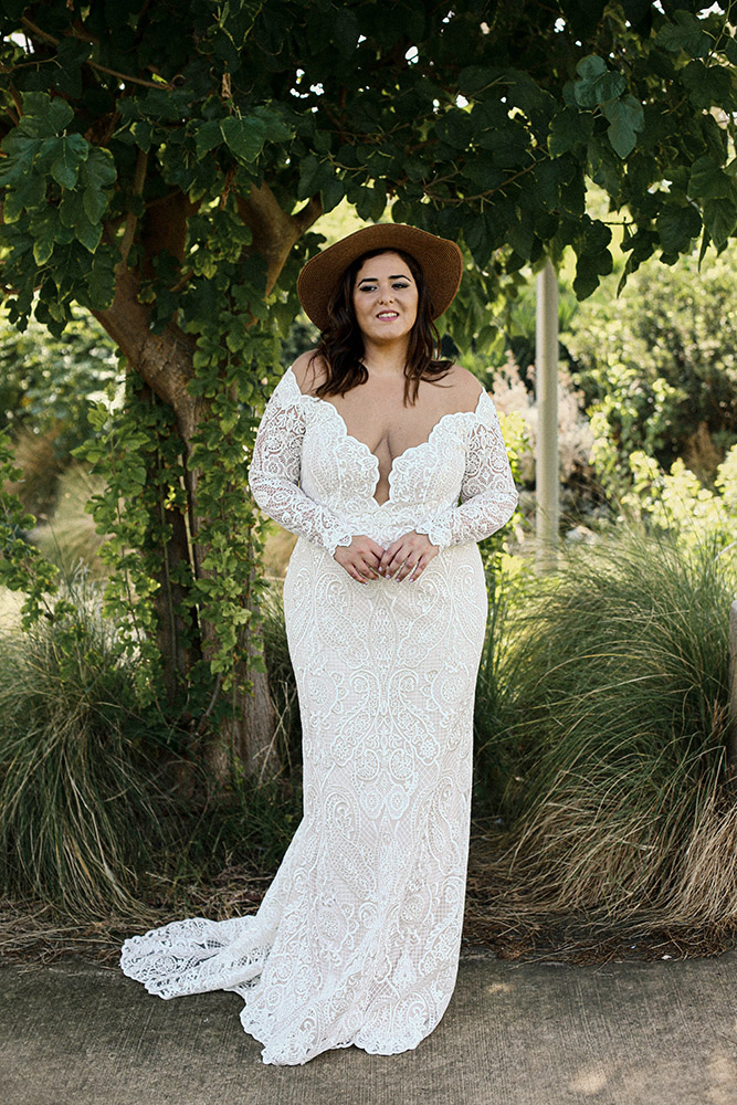 plus size mermaid wedding dresses with detachable train illusion neck lace appliqued long bridal gowns wedding dress vestido de novia