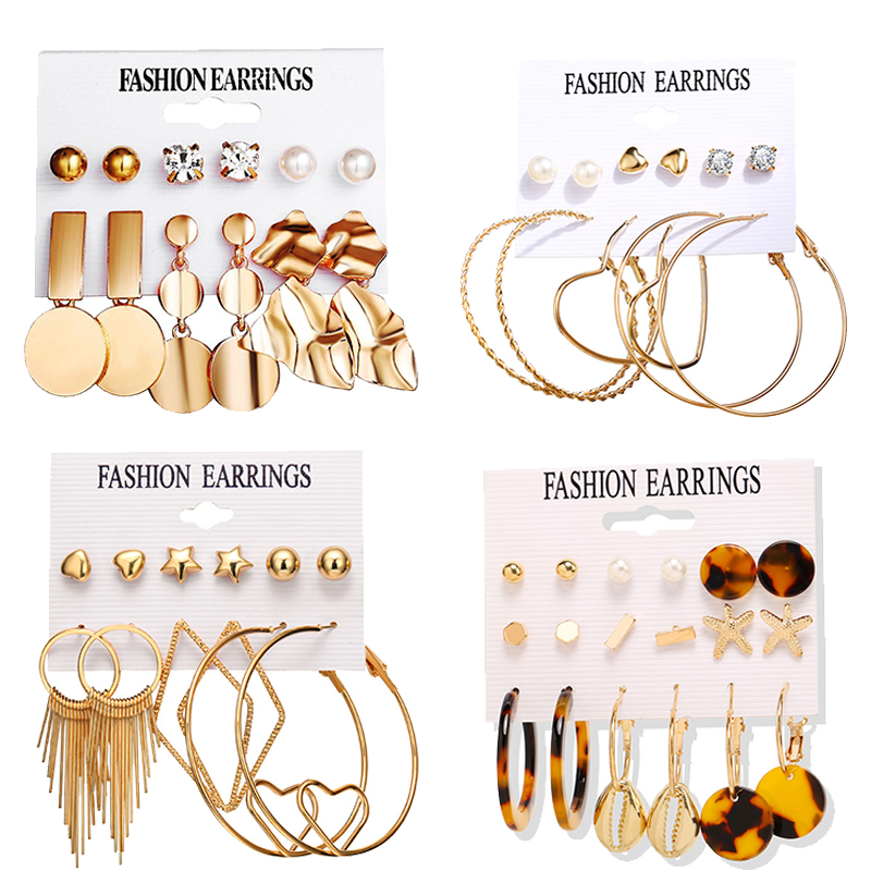 IF ME Fashion Gold Sequin Metal Geometric Drop Earring Set for Women Irregular Round Crystal Dangle Earrings Brincos Jewelry New
IF ME Fashion Gold Sequin Metal Geometric Drop Earring Set for Women Irregular Round Crystal Dangle Earrings Brincos Jewelry New