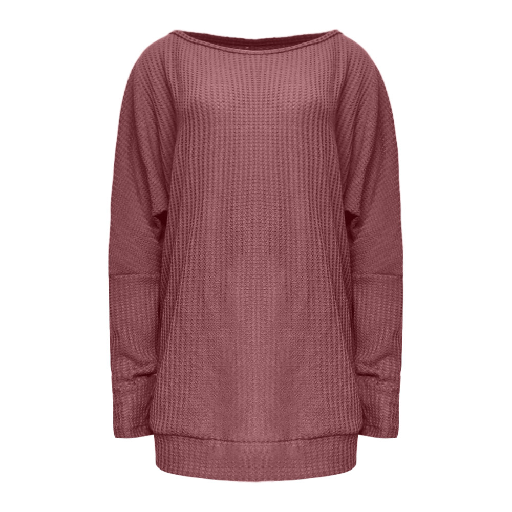Fashion-Autumn Winter sweater fashion cold shoulder knitwear sweater casual loose Long Sleeve sueter mujer invierno 2019