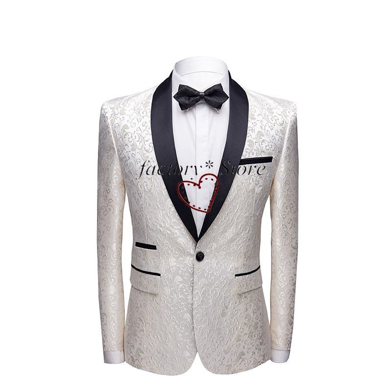 Men's Pattern Thin Suit Dress Men's Best Man Photographer Nightclub Suit Outerwear European and American Style Gentleman, White
Men's Pattern Thin Suit Dress Men's Best Man Photographer Nightclub Suit Outerwear European and American Style Gentleman, White