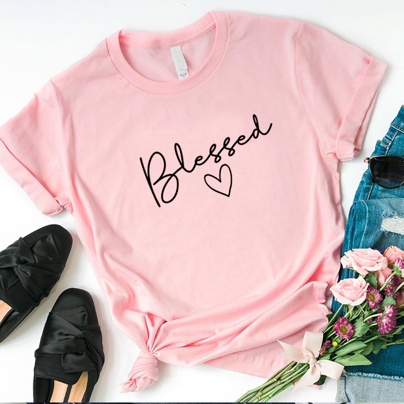 Blessed Letter Printed T Shirt Women Summer Short Sleeve Christian Tshirt 90s Girl Aesthetic Faith Tops Jesus Tee Drop Shipping T200616, Gray
Blessed Letter Printed T Shirt Women Summer Short Sleeve Christian Tshirt 90s Girl Aesthetic Faith Tops Jesus Tee Drop Shipping T200616, Gray
