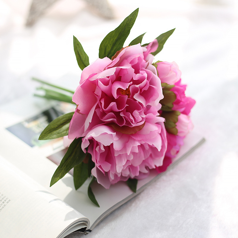 Factory Price Silk Peony Bouquet Artificial Plants Simulation Flower Wall Home Decor Wedding Holding Fake Bride Peony Bouquet Flower, Rose red
Factory Price Silk Peony Bouquet Artificial Plants Simulation Flower Wall Home Decor Wedding Holding Fake Bride Peony Bouquet Flower, Rose red