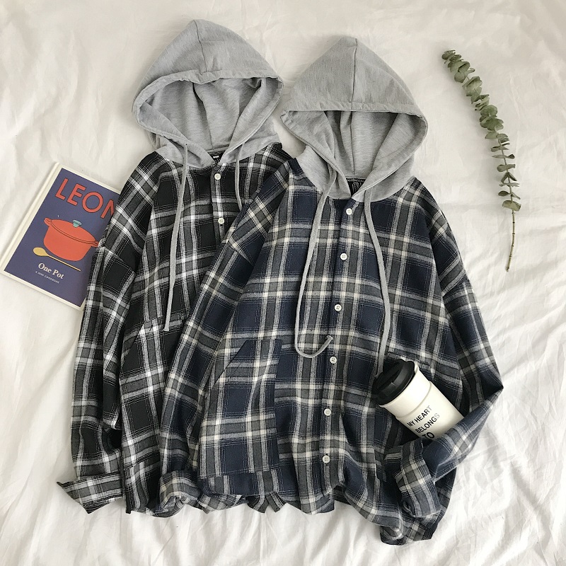 Spring Casual Plaid Hooded Men Shirt Black Long Sleeve Shirt Men Vetement Homme Large Size Vintage Party Mens Clothing BB60NCS
Spring Casual Plaid Hooded Men Shirt Black Long Sleeve Shirt Men Vetement Homme Large Size Vintage Party Mens Clothing BB60NCS