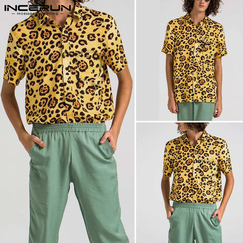 INCERUN 2020 Summer Man Leopard Pattern Printed Shirts Casual Short Sleeve Turn Down Collar Shirt Men Hawaiian Vacation Tops 5XL, Yellow
INCERUN 2020 Summer Man Leopard Pattern Printed Shirts Casual Short Sleeve Turn Down Collar Shirt Men Hawaiian Vacation Tops 5XL, Yellow