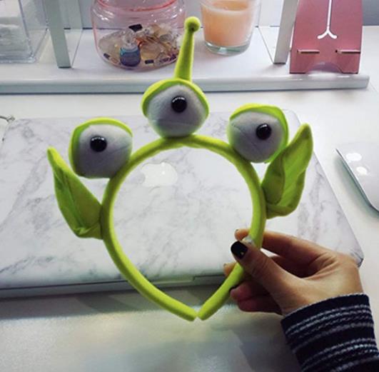 Alien Monster Headband Plush Eyeball Robot Hairband Adult Children Halloween Party Cosplay Accessories Novelty Cute Gift green