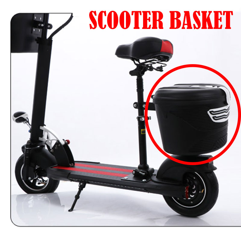 Plastic Basket with Cloth Lining and Lock for Electric Scooter Installation on Front or Rear
Plastic Basket with Cloth Lining and Lock for Electric Scooter Installation on Front or Rear