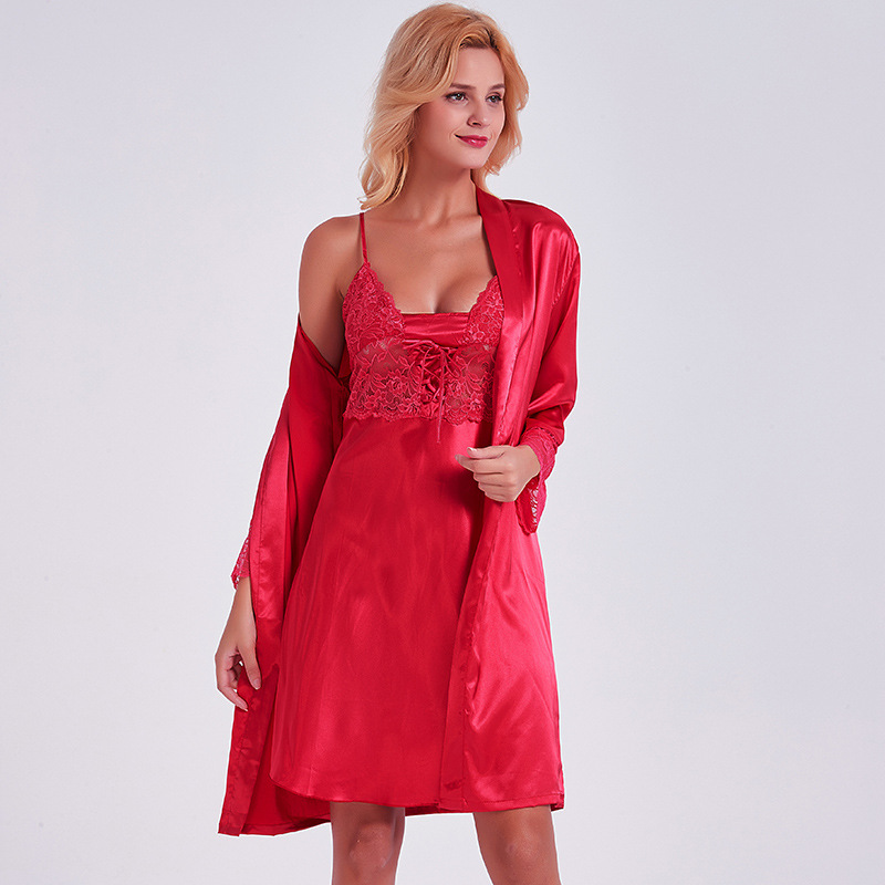 Sexy Women Lace Trim Robe Set Negligee Lingerie 2PCS Cami+Robe Home Dress Gown Nightgown Kimono Bathrobe Sleepwear Lounge, Burgundy
Sexy Women Lace Trim Robe Set Negligee Lingerie 2PCS Cami+Robe Home Dress Gown Nightgown Kimono Bathrobe Sleepwear Lounge, Burgundy