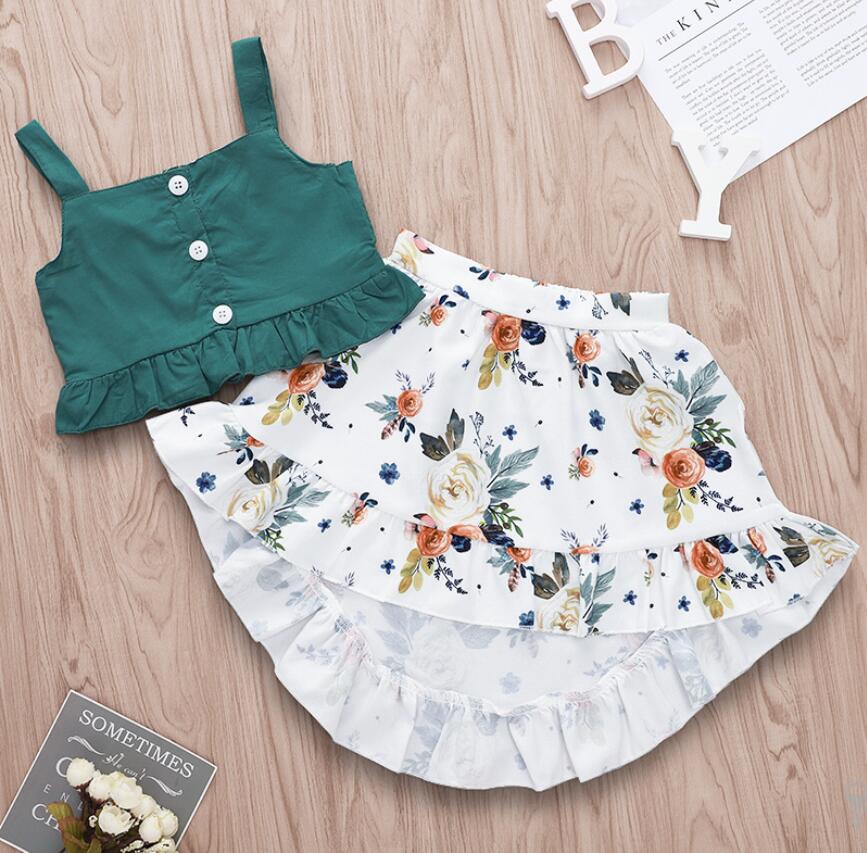Girl Suspender Tops and Floral Print Dress Set Baby Summer Square Collar Tops and Skirt Suit Kids Summer Clothes Two Pieces ZHT 222, As picture
Girl Suspender Tops and Floral Print Dress Set Baby Summer Square Collar Tops and Skirt Suit Kids Summer Clothes Two Pieces ZHT 222, As picture