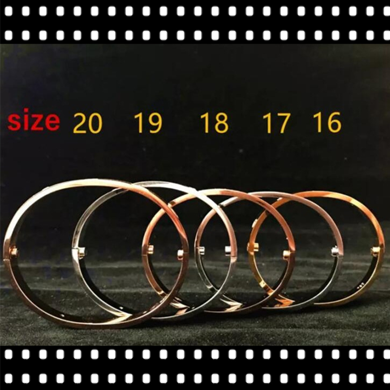 316L Stainless Steel Lover's Bracelets Jewelry screw Bracelet Bangle Size 17 20 Men Women Screwdriver Bracelets Bangles with original bag
316L Stainless Steel Lover's Bracelets Jewelry screw Bracelet Bangle Size 17 20 Men Women Screwdriver Bracelets Bangles with original bag