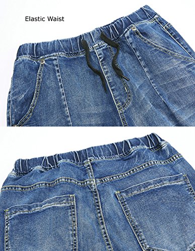 PY BIGG Mens Jeans Regular Fit Big Tall Jogger Pants Stretch Casual Workwear Elastic Waist Plus Size