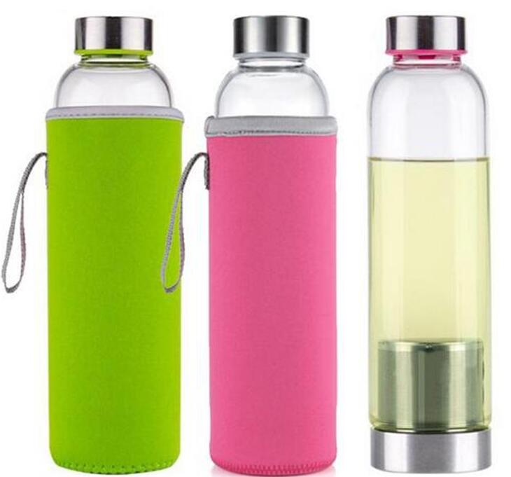 22oz Glass Water Bottle BPA Free High Temperature Resistant Glass Sport Water Bottle With Tea Filter Infuser Bottle Nylon Sleeve, Customize
22oz Glass Water Bottle BPA Free High Temperature Resistant Glass Sport Water Bottle With Tea Filter Infuser Bottle Nylon Sleeve, Customize