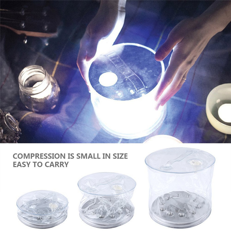 Inflatable Solar Lights Portable Outdoor Waterproof Lantern Camping Emergency led lights Garden Yard Transparent lighting Lamps