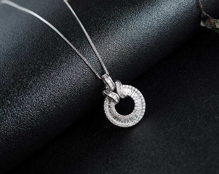 Sterg Sier Princess Cut White Topaz Pendant Necklace | Timeless Vintage Jewelry Gift